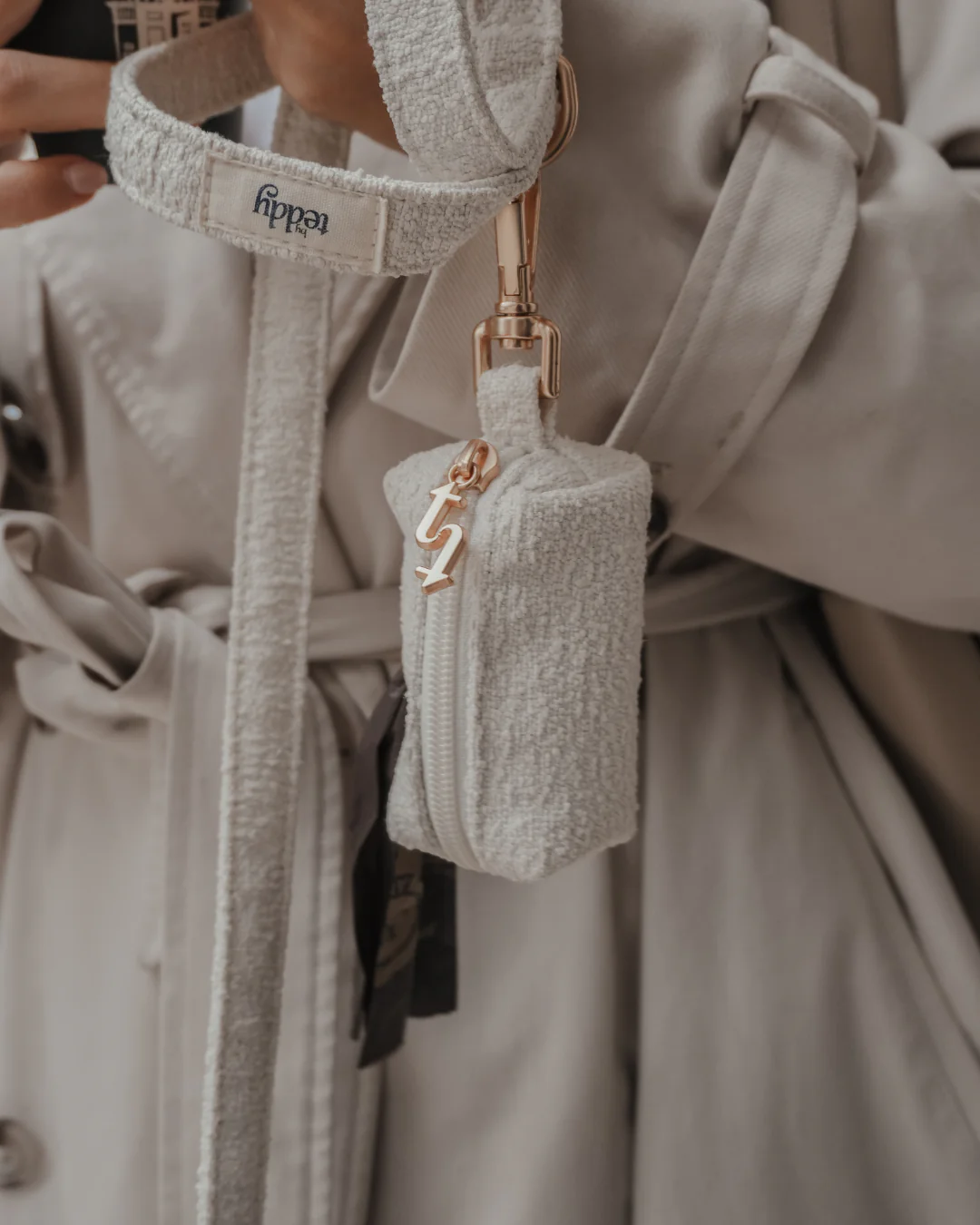 Marshmallow┃Bouclé Poop Bag Holder - Image 3
